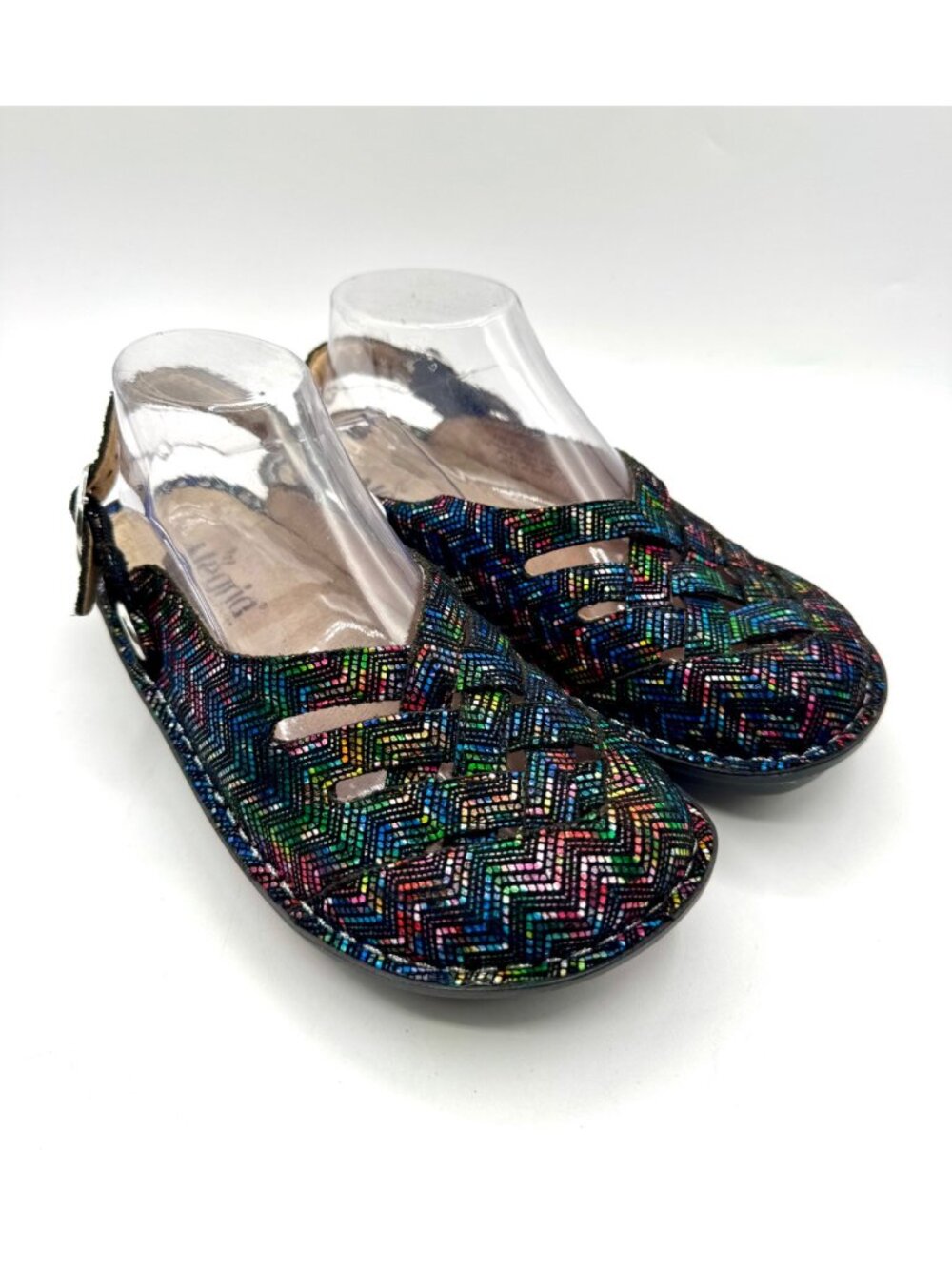 Alegria Freesia Multicolor Slip-on Women Mules Size 37 US 6.5